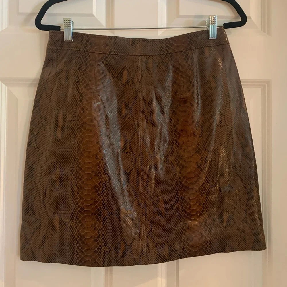 Mini Skirt Fake Snake Skin - Picture 2 of 3